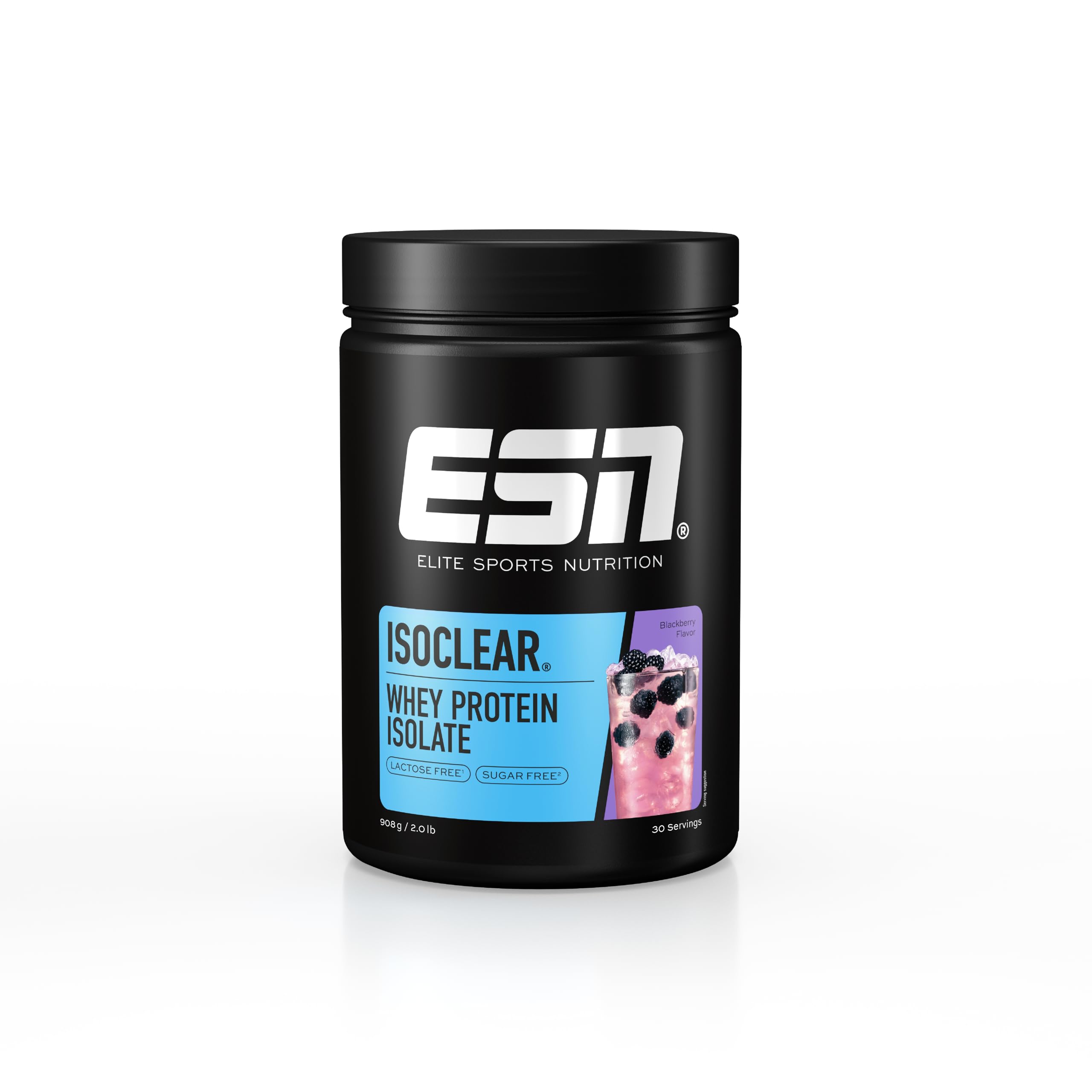 ISOCLEAR Whey Isolate Protein Powder, Blackberry, 908g, Protein Lemonade with a Delicious Fruity Flavor, Clear Whey - Made in Germany