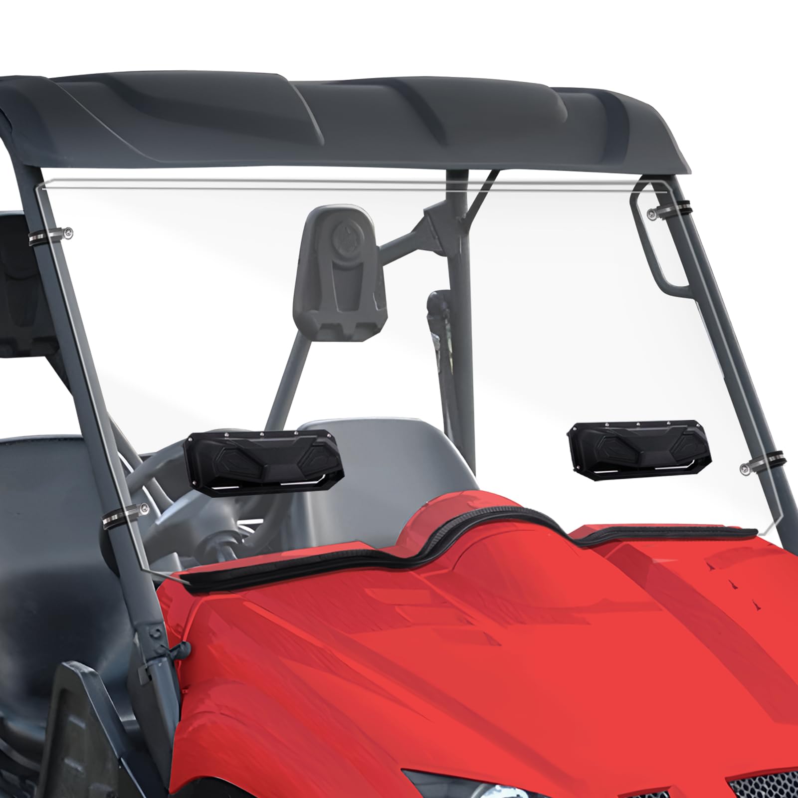 StarknightMT Vented Rhino Windshield - Scratch Resistant Polycarbonate Full Window Compatible with Rhino 450 660 700 2004-2013, Hard-coated Front