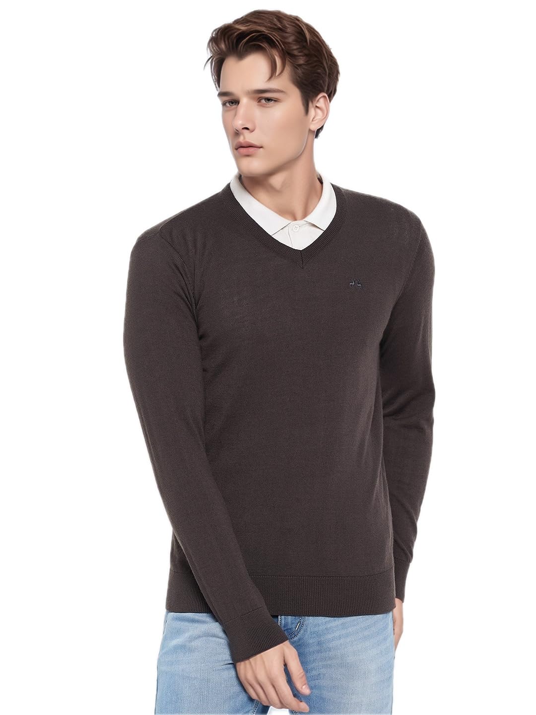 98 north 98 Degree North Men’s Merino Wool Blend V-Neck Pullover Sweater-M2501-ANTHRA-picture-46