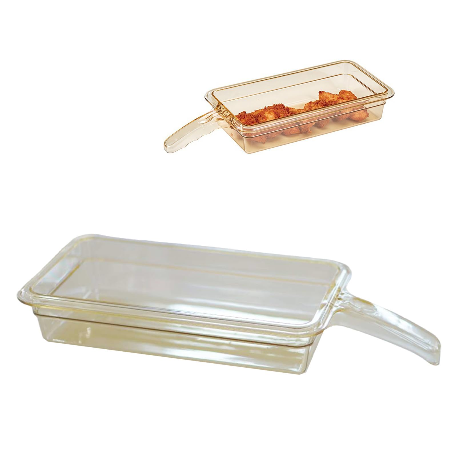 Bandeja para servir alimentos resistente al calor, apta para microondas, materiales de polipropileno, resistente, apta para lavavajillas, juego de utensilios de cocina ergonómico