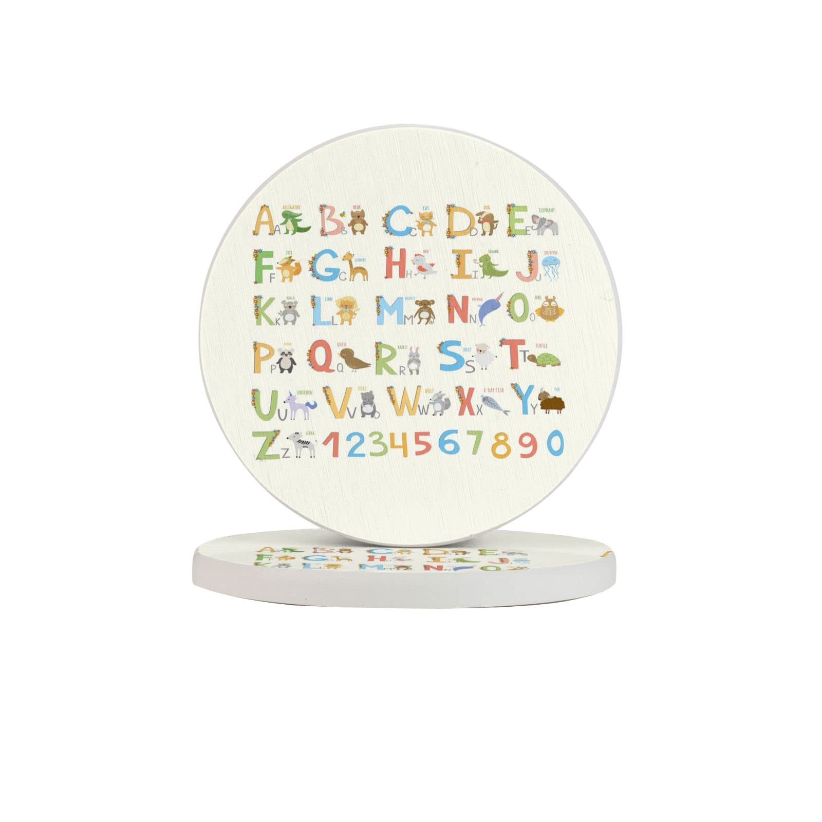 ABC Learning Four Pieces Coaster Heat-Resistant Reusable Saucers for Drinks Wine Glasses Plants Cups Mugs