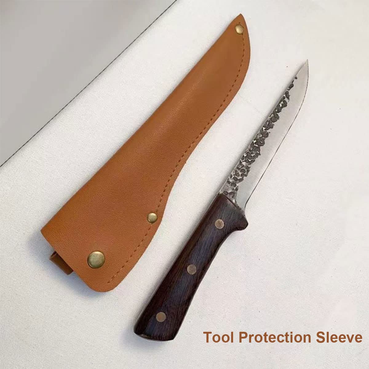 Fodero in Pelle di Alta qualità per la Caccia, Il Tempo Libero e la Cucina ，Custodia per coltelli da Cintura in Pelle Extra Spessa ，Fodera in pelle PU, custodia universale del coltello del macellaio