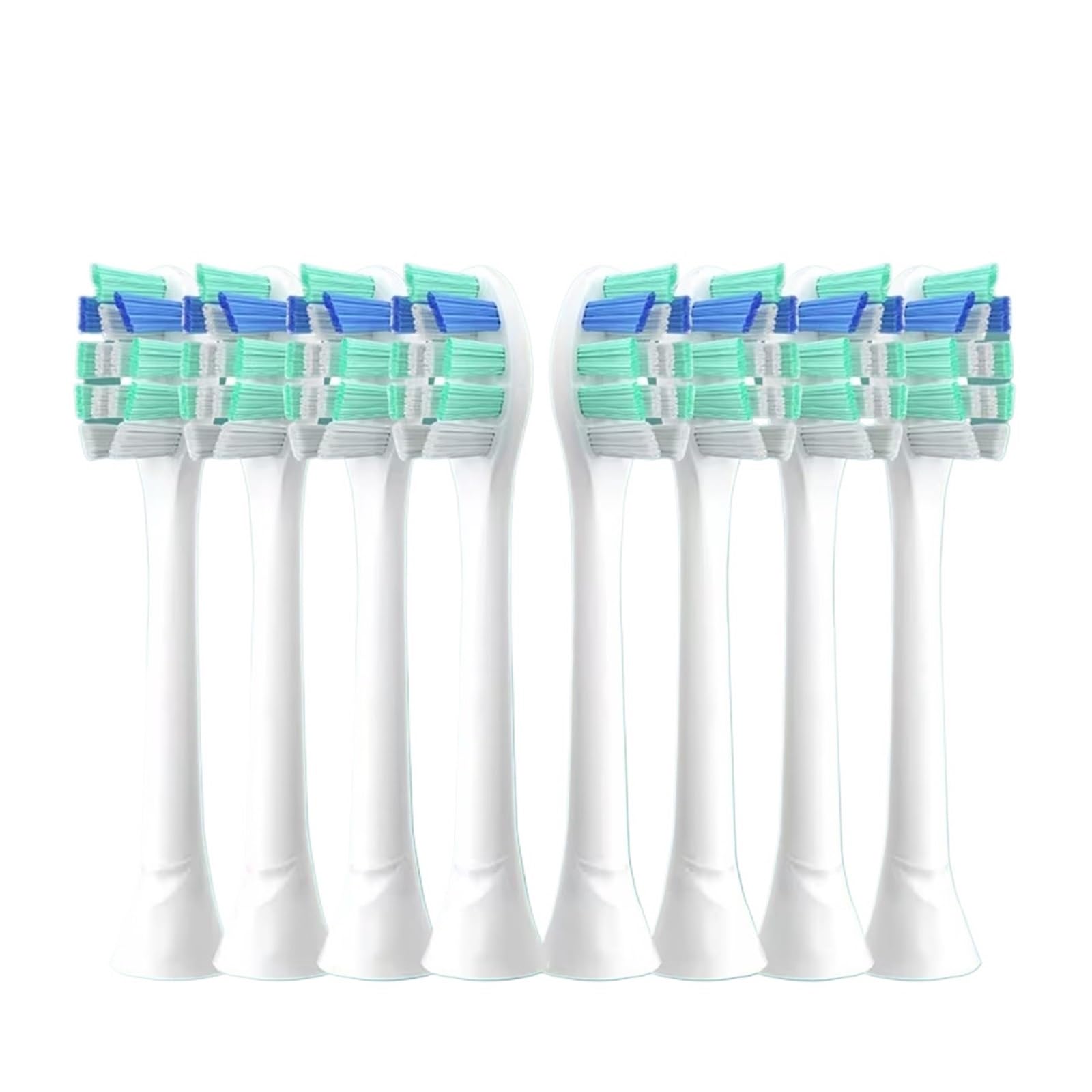 Testine di ricambio for spazzolino da 4/8 pezzi, compatibili con più manici elettrici a scatto, bianco(8pcs)