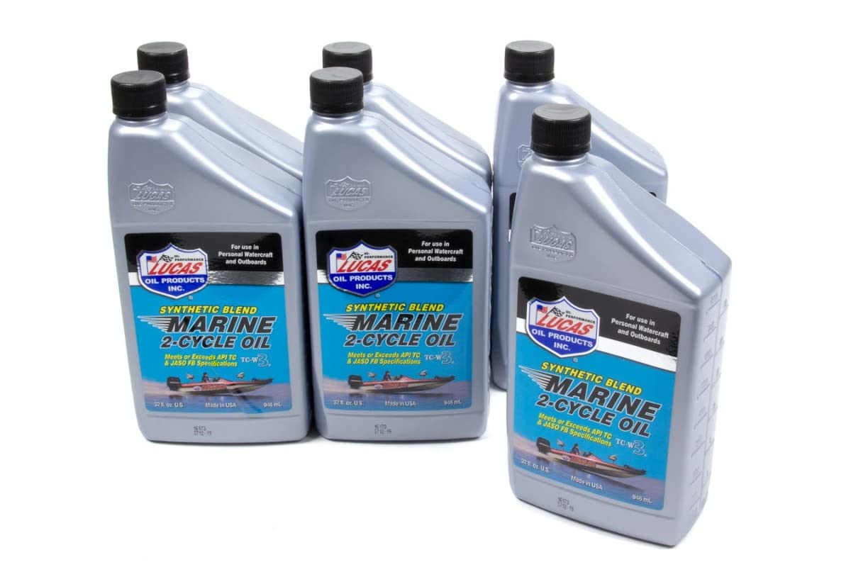 Lucas Oil 10860 Synthetic Blend 2-Cycle Marine Oil - 1 Quart