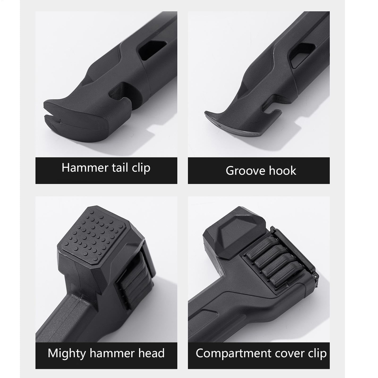 Campinghammer mit 8 Heringen im Griff: Multifunktions-Zelthammer inkl. Heringzieher & Flaschenöffner – Platzsparender Outdoor Hammer für Zelt, Tarp & Wandern, Leichtgewicht
