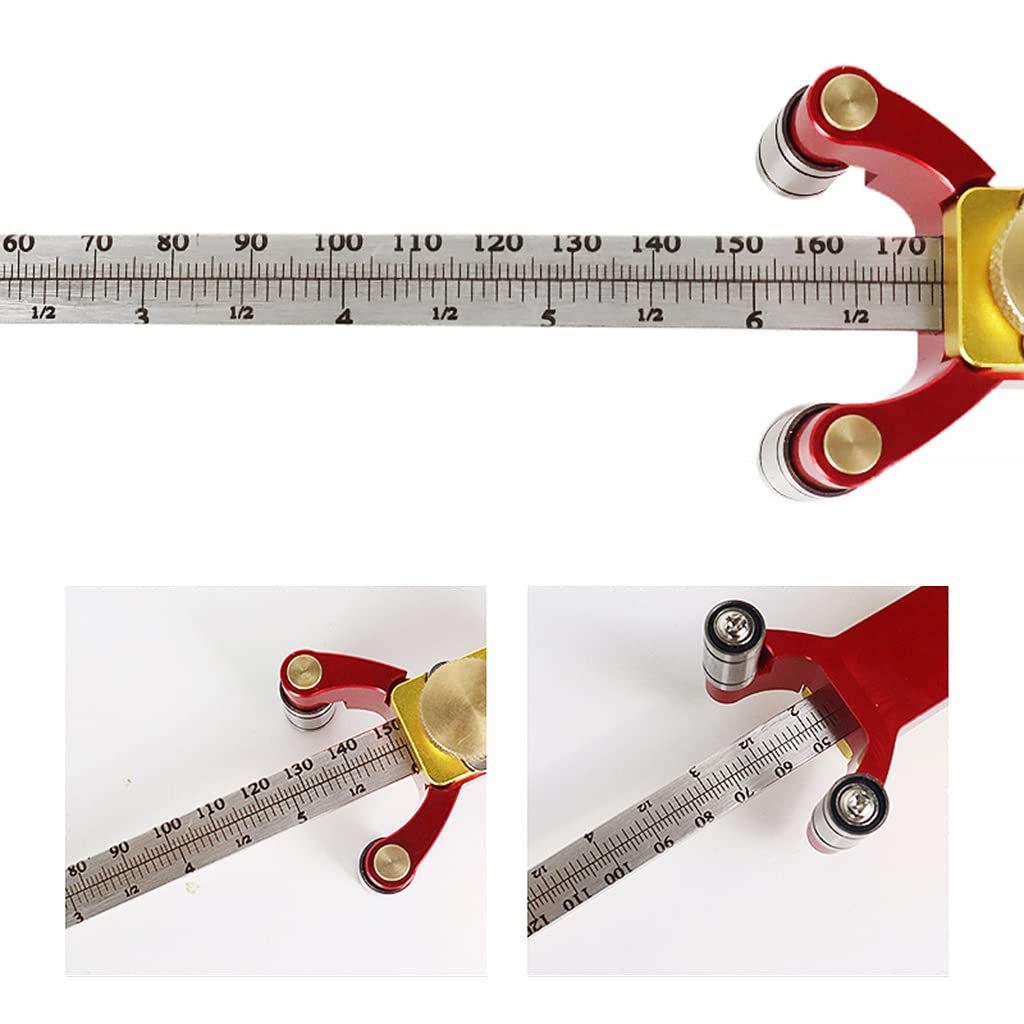 3-in-1-Anreißnadel aus Aluminiumlegierung, Anreißwerkzeug, Linien/Bögen, Höhenzeichnung, metrisch, Zoll-Anreißer, kompatibel mit W/Woodworkig 0-20 Anreißstift-Set, Anreißwerkzeug,