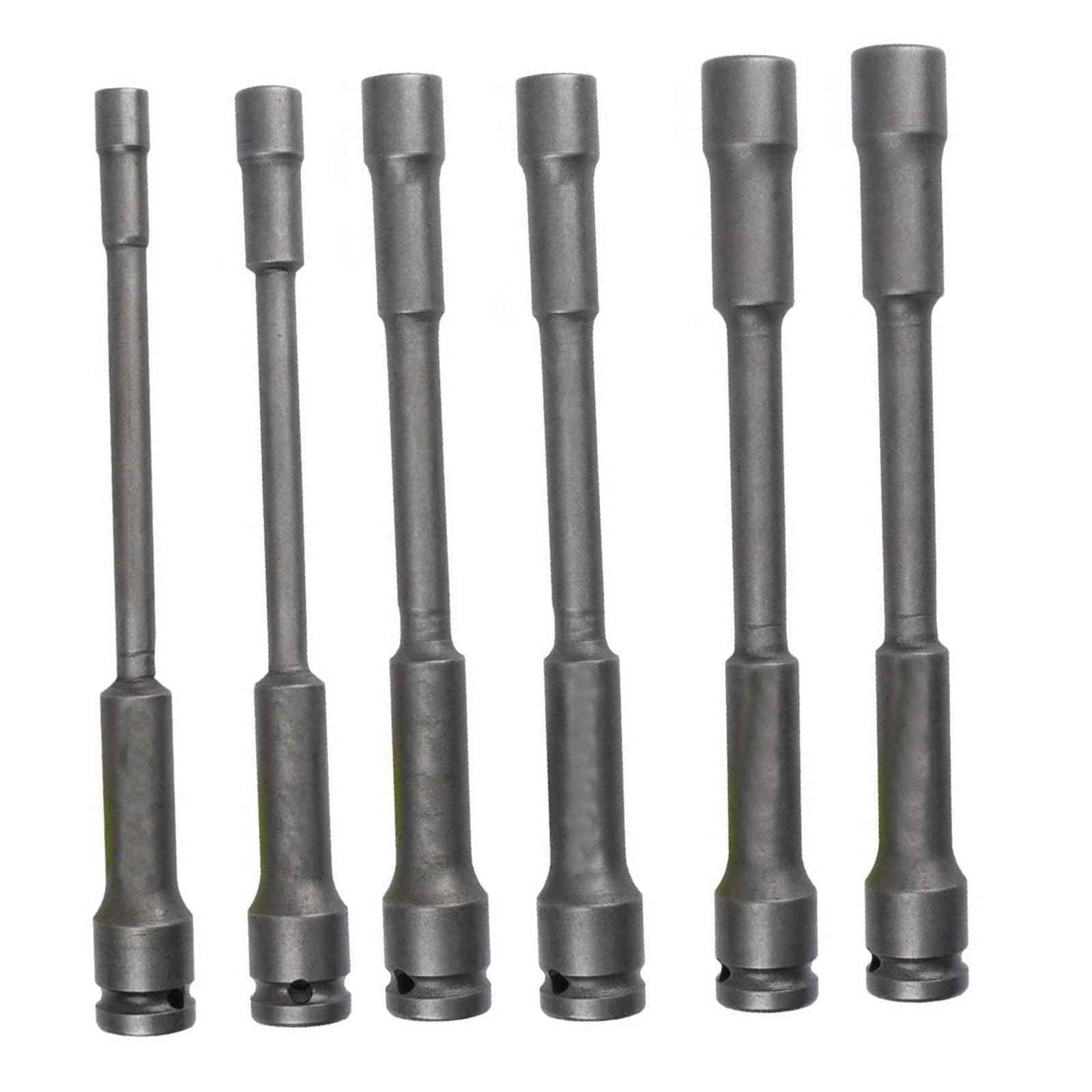 7Pcs Industrial Steel Socket Wrench Hand Tool Set with Extended Thin Wall Design for Tight Space and Deeping Bolts Thin Wall Impacts Socket