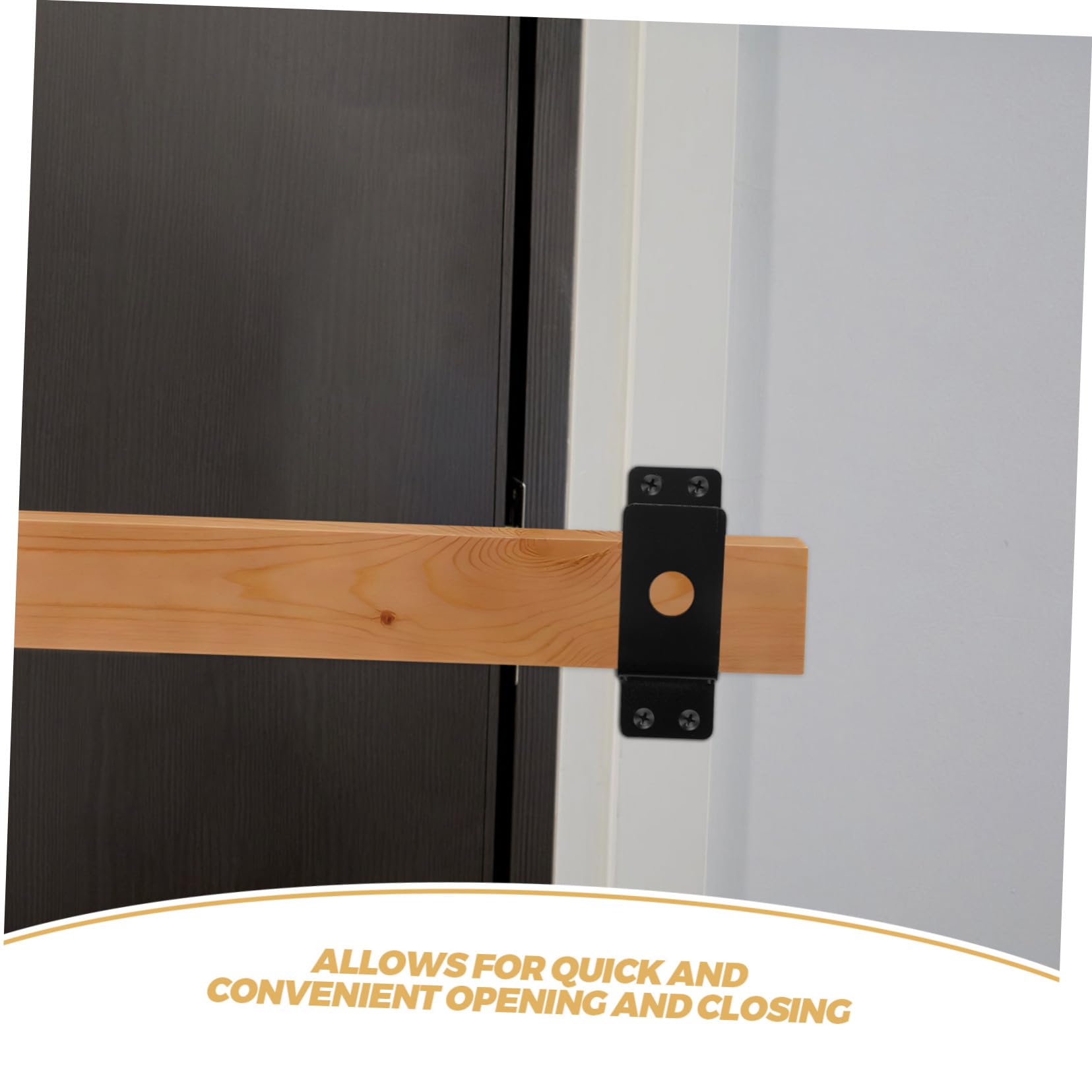 Garneck Soporte de Puerta en Acero al Carbono Barra de Seguridad en Forma de U para Puerta Pesada, Instalación Sencilla Adecuado para Seguridad Hogar