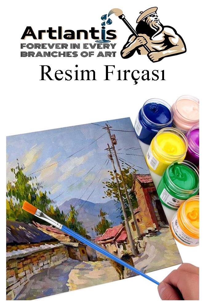 Resim Paleti ve Resim Fırça Seti 1 Paket Artlantis Ressam Paleti Boyama Fırçası Akrilik Boya Guaj Boya Suluboya
