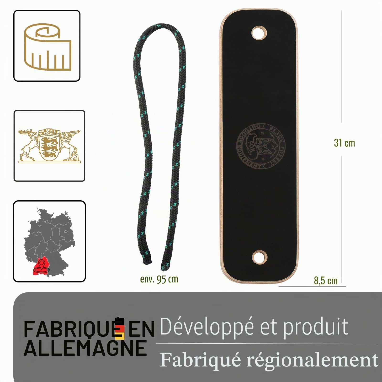 HOLZI, marchepied pour Toit relevable Compatible VW California Beach, Mercedes-Benz Marco Polo, avec Support Tablette (Aide à la montée Holzi)