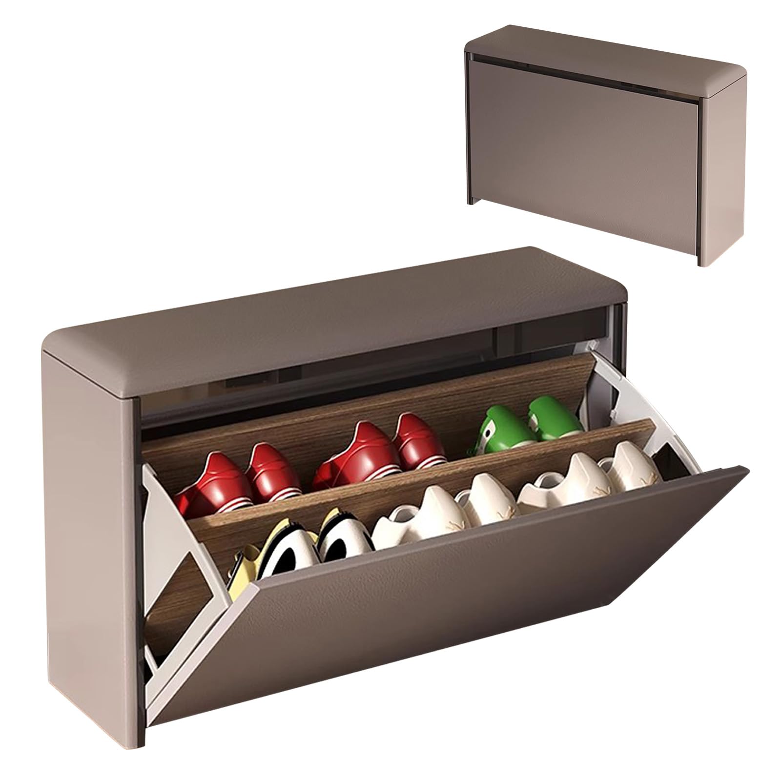 Meuble de rangement élégant pour salon et chambre avec assise douillette