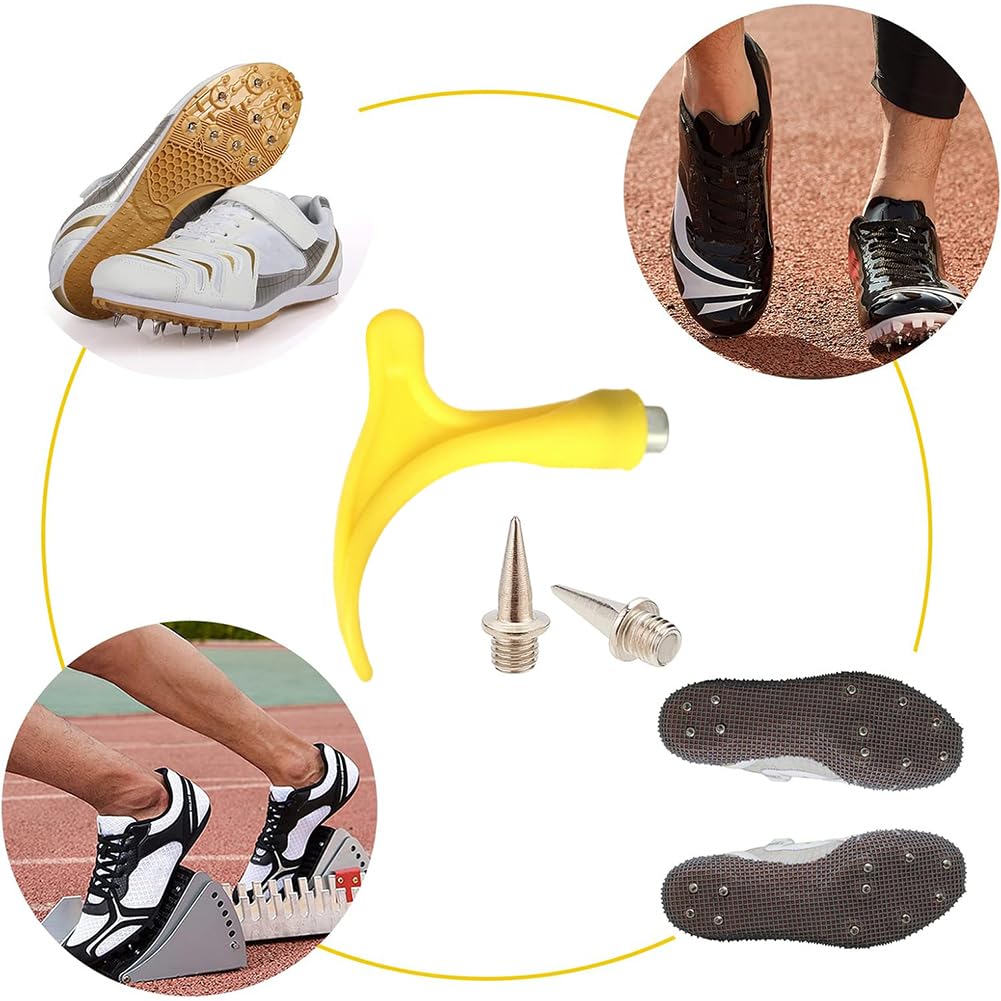 Track Shoe Accessories 50-Pack Track Spikes - 1/2 Inch Steel Pyramid ...
