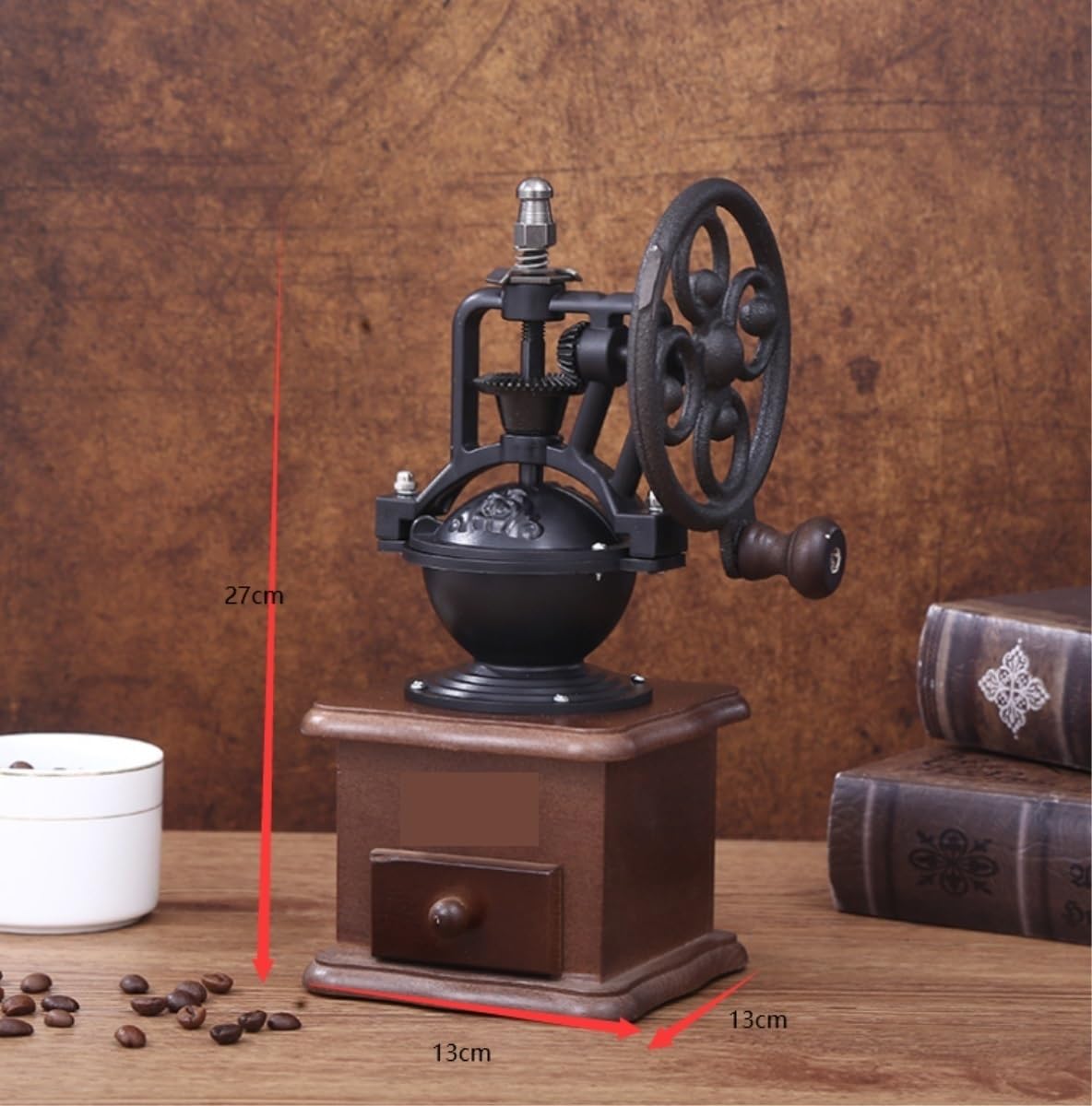 BODHIS Molinillo de Café Molino de Café Molinillo De Mano Retro, Molinillo De Granos De Café para El Hogar, Molinillo Manual para Máquina De Café Molinillo Cafe Molinillos de Café