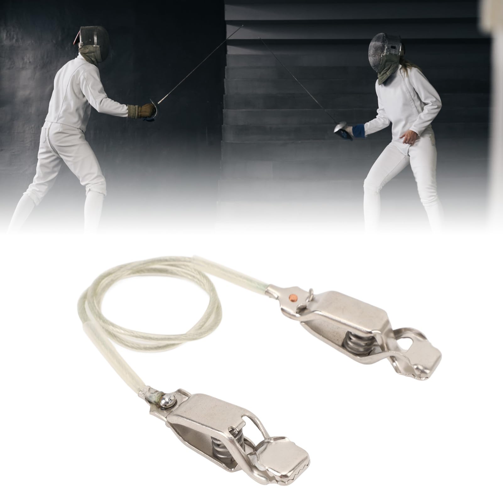 Cordon de Masque de Sabre en Feuille D'escrime, Pince de Fil de Tête de Performance Stable, Pince de Fil de Tête de Clôture Résistante à l'usure, pour équipement de Fournitures