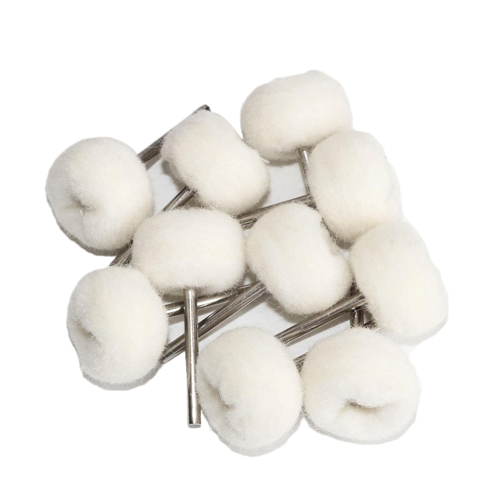 1" Wool Felt Grinding Sanding Head Abrasive Buffing Wheel 2.35/3mm Shank Cotton Thread Polishing Mini Brush for Dril(Mix 8pcs,With 2.35mm shank)