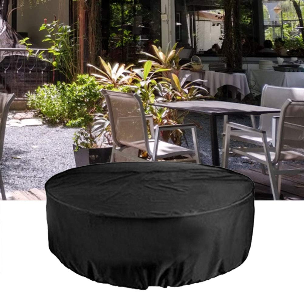 1 pezzo di copertura per mobili da esterno, copertura rotonda in tessuto Oxford antipolvere e antipioggia, adatta per tavoli da giardino, sedie