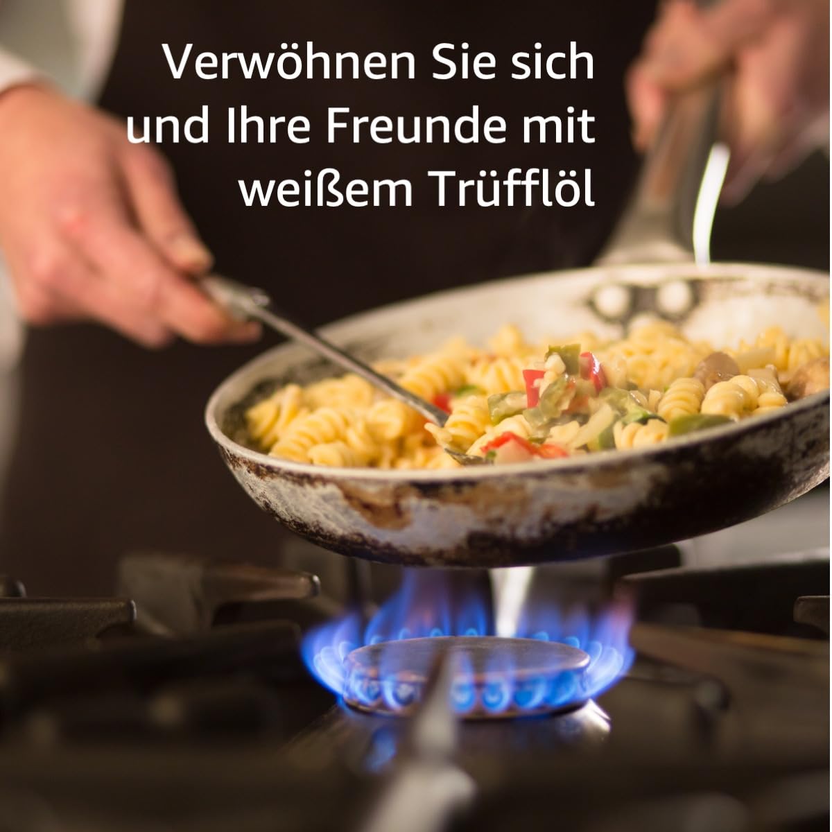 Trüffelöl mit echtem weißem Trüffel 250ml, natives Olivenöl extra vergine | Tuber Magnatum, ideal für Pasta, Risotto, Salate, feines Carpaccio, Trüffel Geschenkset, vegan, glutenfrei, Premium