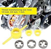 Vista 2 de Oumefar Herramienta de roscado de PVC para 1/2" 3/4" 1" Manual NPT Juego de matrices redondas, universal, resistente, fácil de instalar, excelente