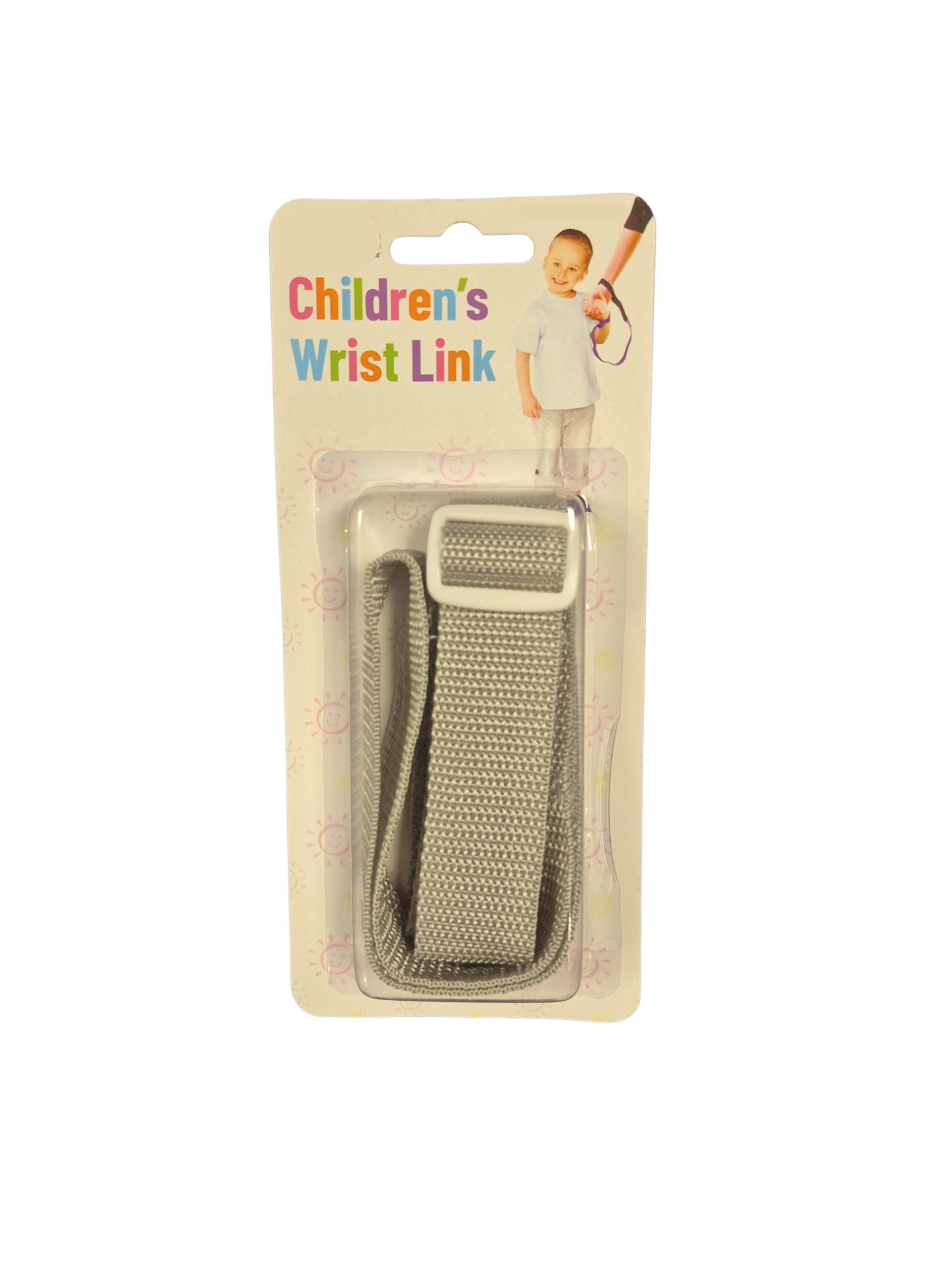 Toddler Wrist Link Strap Safety Harness – Durable Child Lead with Secure Fit – Adjustable Length for Infants & Kids – Breathable Fabric Wristband for Busy Crowded Areas & Theme Parks (Grey)