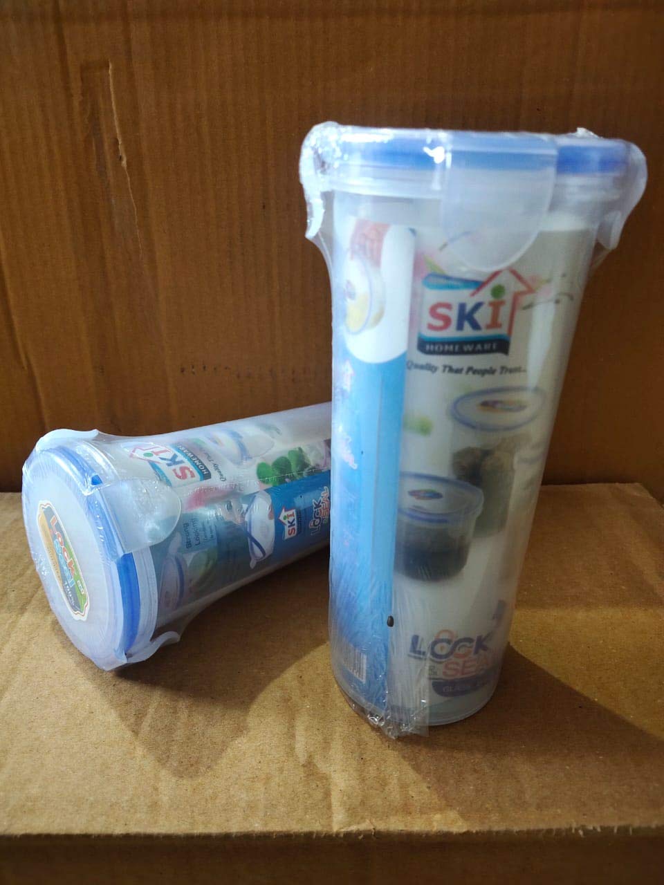 Sheejai Lock & Seal Glass Jars - 640ml Set of 2 -2