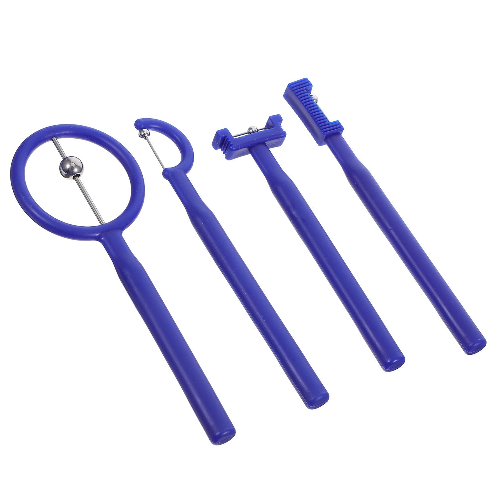 Alipis Orthophonie Exercice Buccal Outil de Stimulation Orale pour Entraînement des Muscles Langue, Appareil Léger en Pp et Acier Inoxydable pour Rééducation Linguistique
