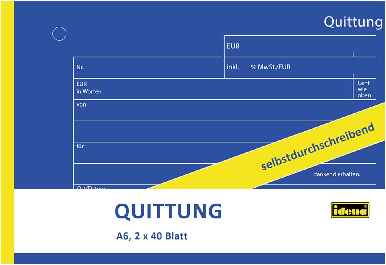 ELVE 24848 - Bloc Quittances De Loyer + Chèques Magnétiques 102 X 270 Mm, Papier Blanc De Qualité Française