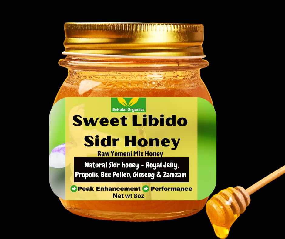 Yemeni Premium Sidr Honey Blend with Propolis, Royal Jelly, Bee Pollen and Ginseng, Raw Unfiltered Multifloral Wellness Superfood