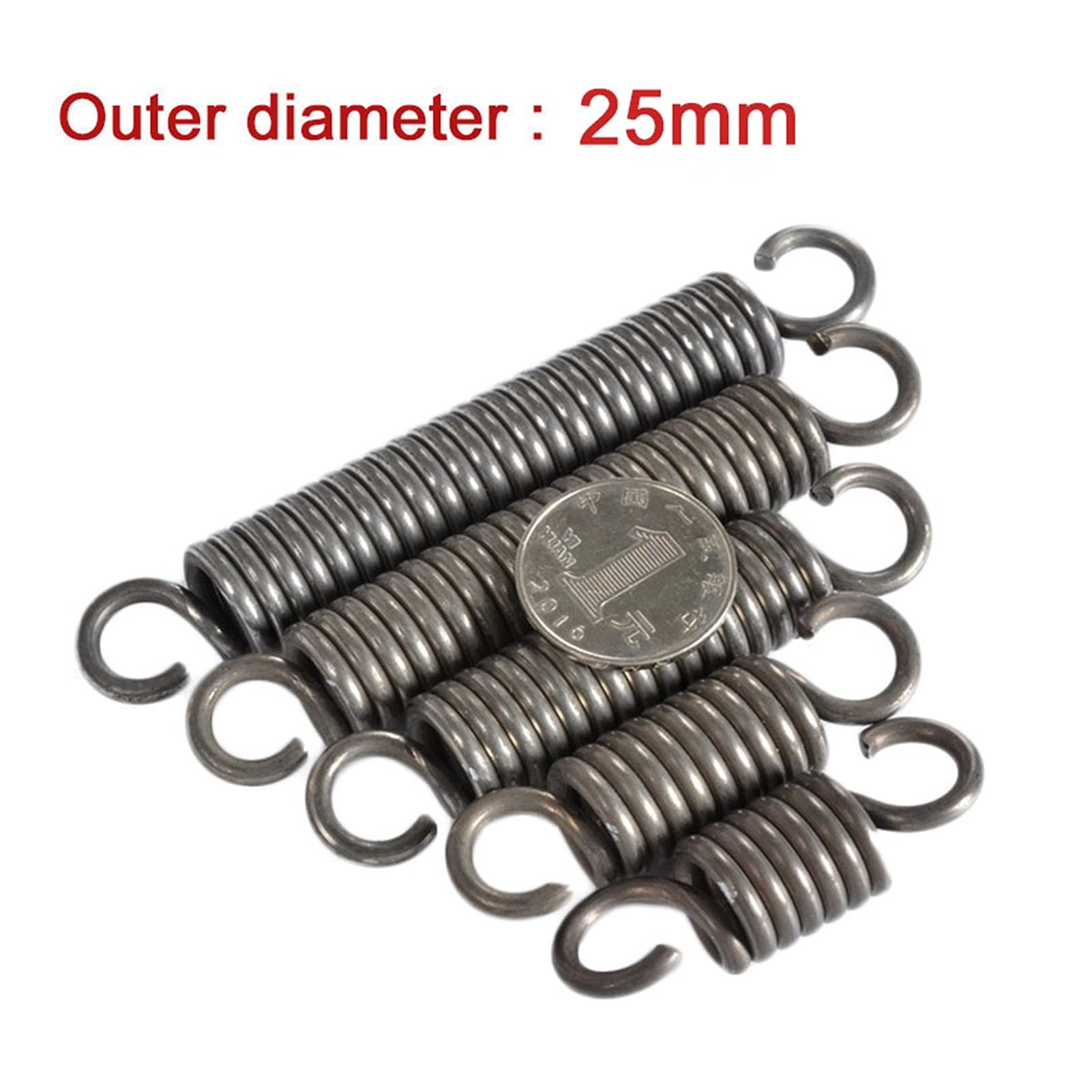 Sostituzione Della Molla Di Tensione 1 Pcs Diametro Del Filo 4,0 Mm Molla Di Tensione da 65 Mn Materiale in Acciaio Esteso Diametro Esterno Esterno 25 Mm Lunghezza 80 Mm-500 Mm/25Mm/220Mm