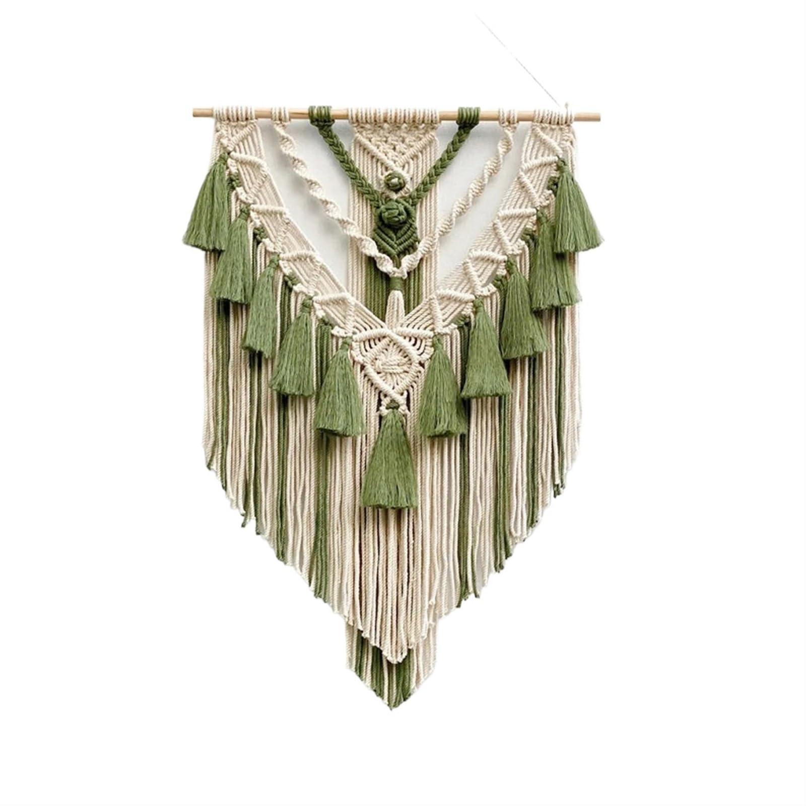 50 * 70cm Macrame Woven Wand Hängen Hause Chic Kunst Dekor Schöne Wohnung Wohnheim Zimmer Dekoration Wandteppich Für die Dekoration von Wänden(White)
