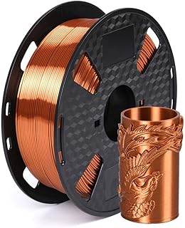 Silk Copper PLA Filament 1.75 mm 1KG 3D Printing Filament 2.2LBS Shine Silky Metallic Metal Copper Gold Silver Bronze PLA 3D Printer Material HZST3D