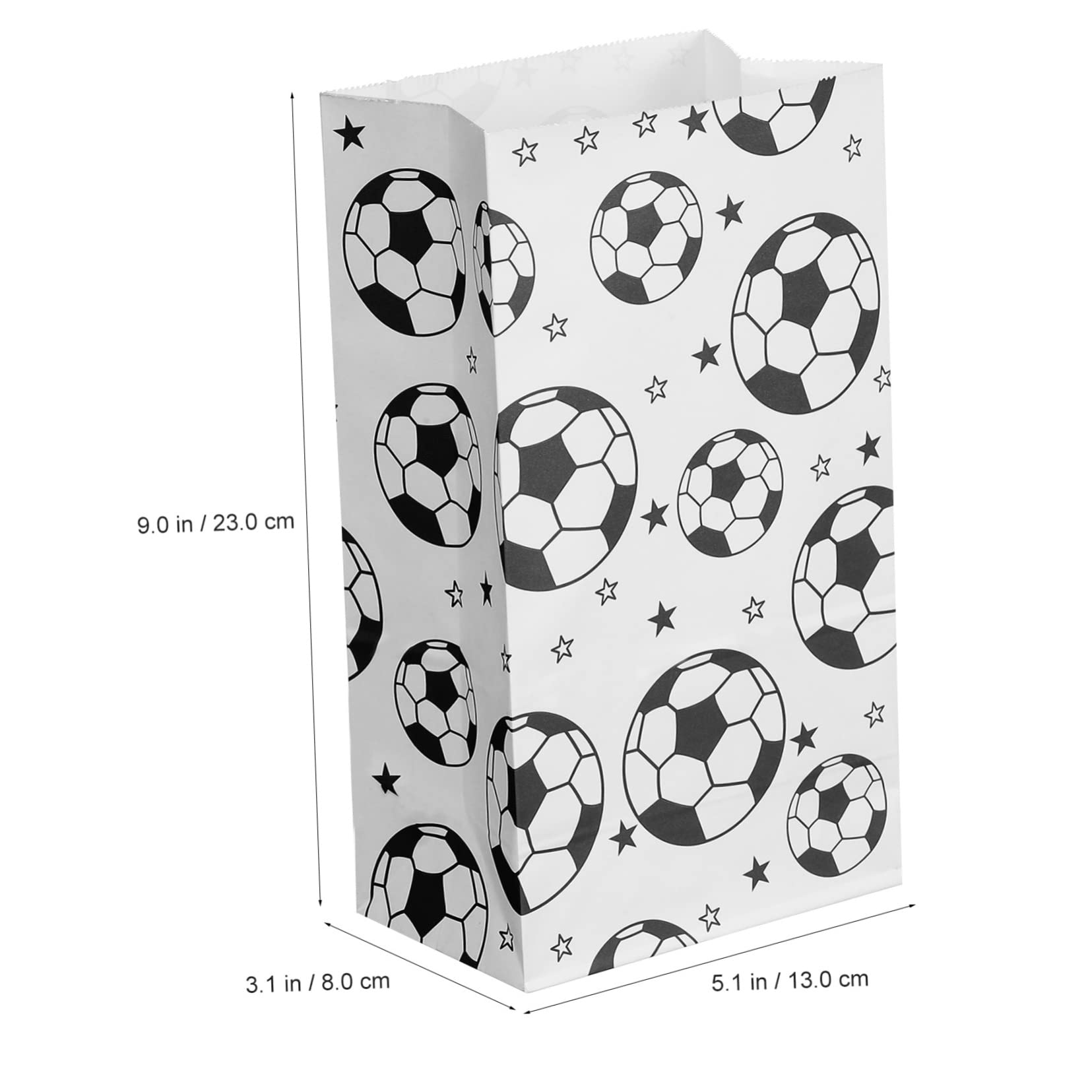 Healeved 80piezas Bolsas De Papel Temáticas De Fútbol De Resistentes y Reutilizables Para Fiestas y Eventos Deportivos Diseño Atractivo Para Dulces y Sorpresas