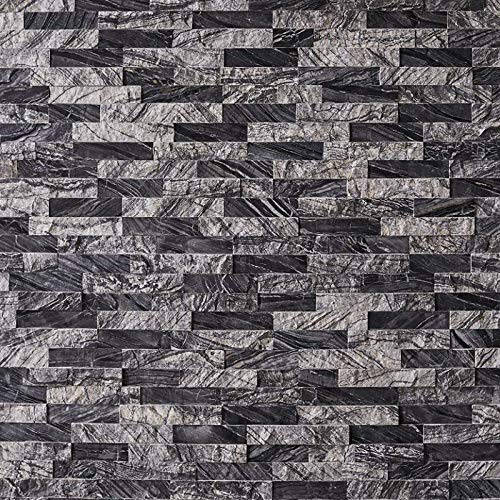 Parement marbre noir 0,42 m2 zébré