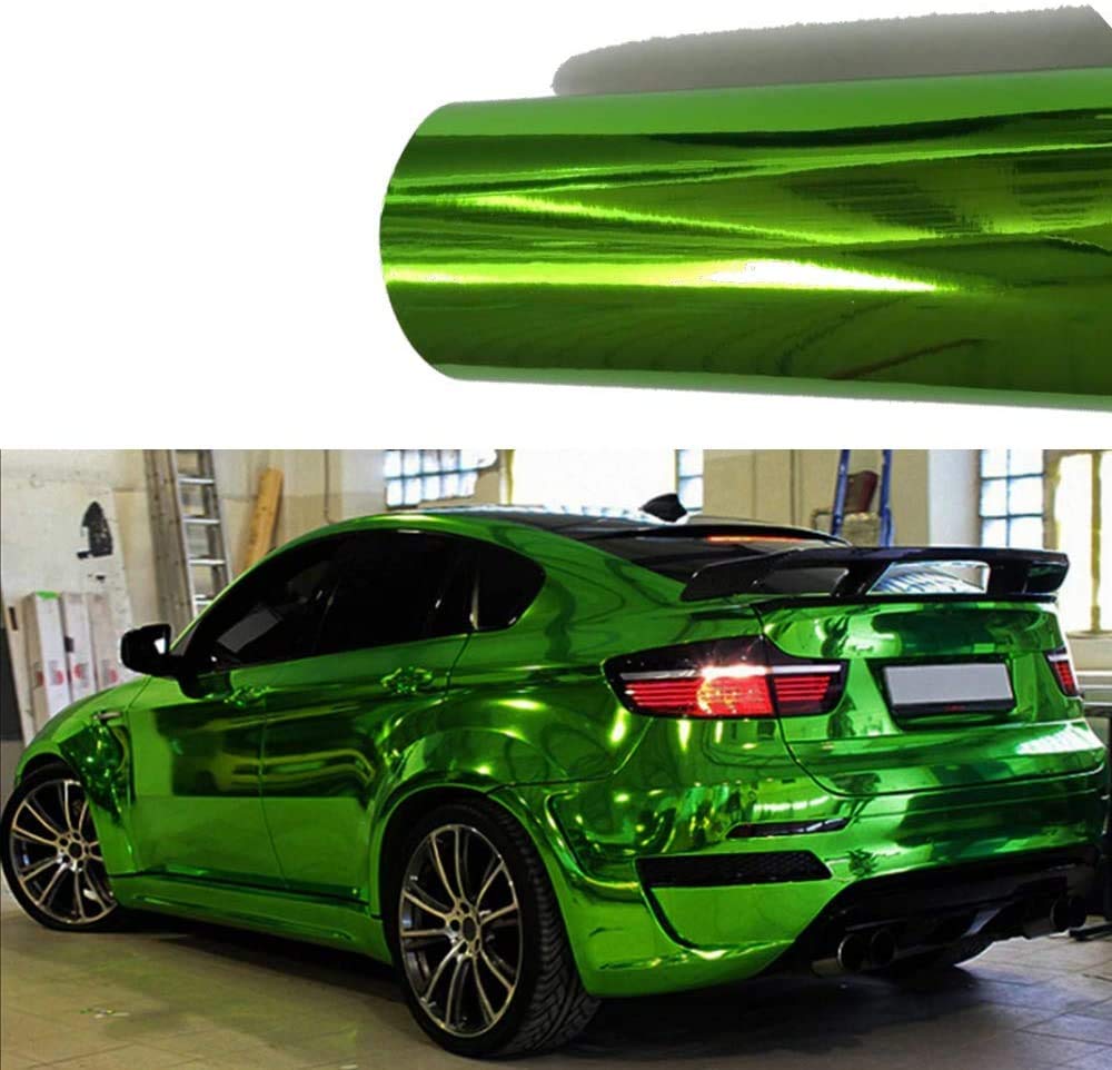 Chrome Mirror Vinyl Film Wrap Sticker Decal Stretchable Reflective Super Gloss C