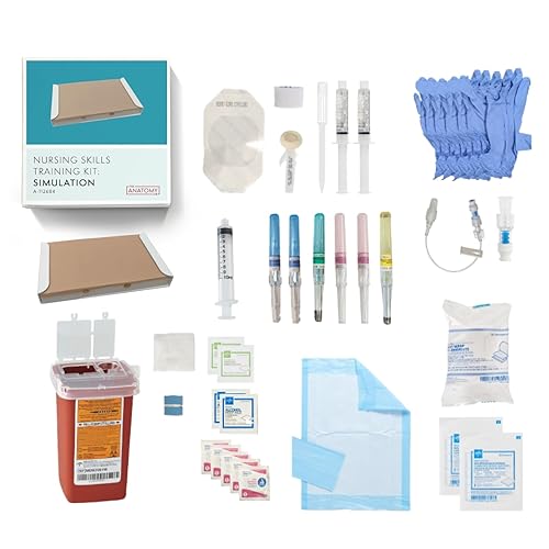 Kit de catéter intravenoso con almohadilla de entrenamiento, kit de práctica de flebotomía de 39 piezas, kit de práctica de extracción de sangre,