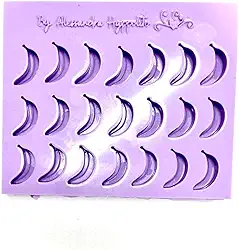 F1378 MOLDE DE SILICONE BALAS/PINGENTES/APLIQUES BANANA CONFEITARIA BISCUIT