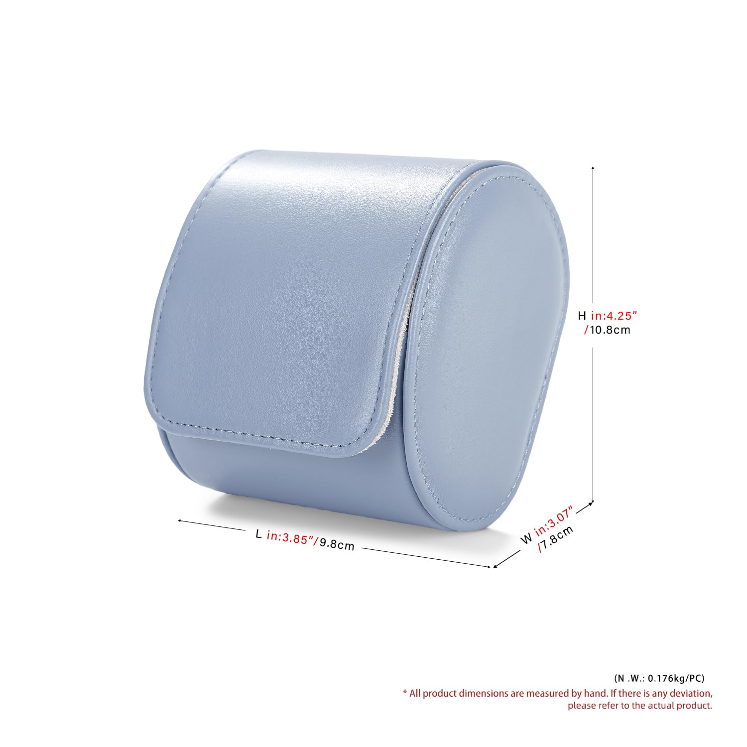 Scatola Porta Orologi Singola Blu, Organizer da Viaggio per Orologi con Cuscino Rimovibile, Ideale per San Valentino, Festa del papà, Compleanno, Anniversario e Natale.