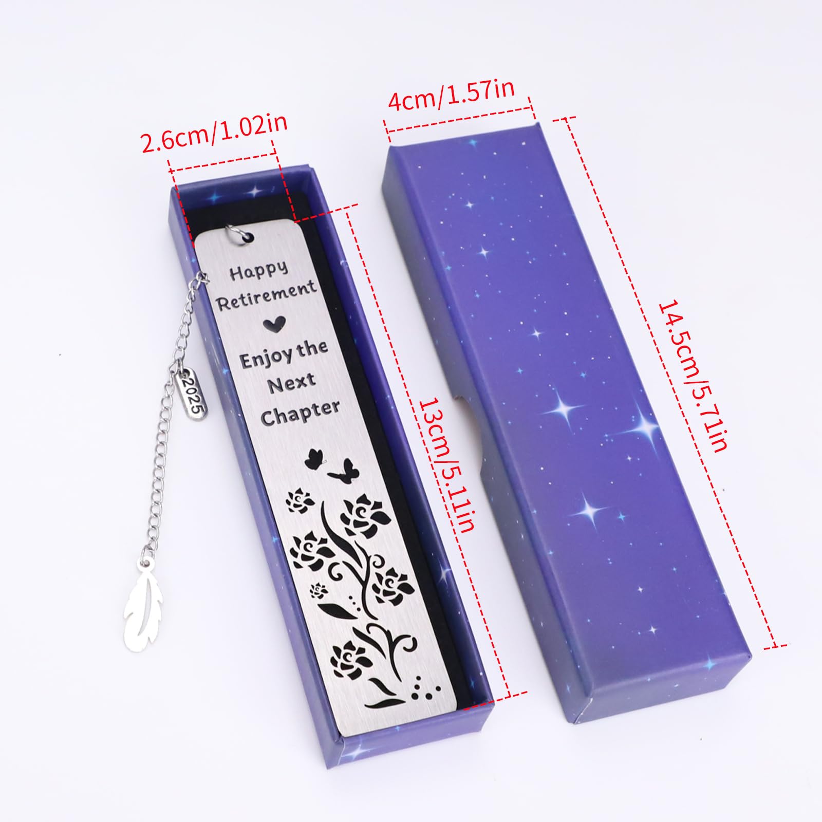 EOAMGO Retirement Gifts for Women and Men Stainless Steel Bookmark, Unique Retirement Gift for Retirees Teachers, Coworkers - Image 2