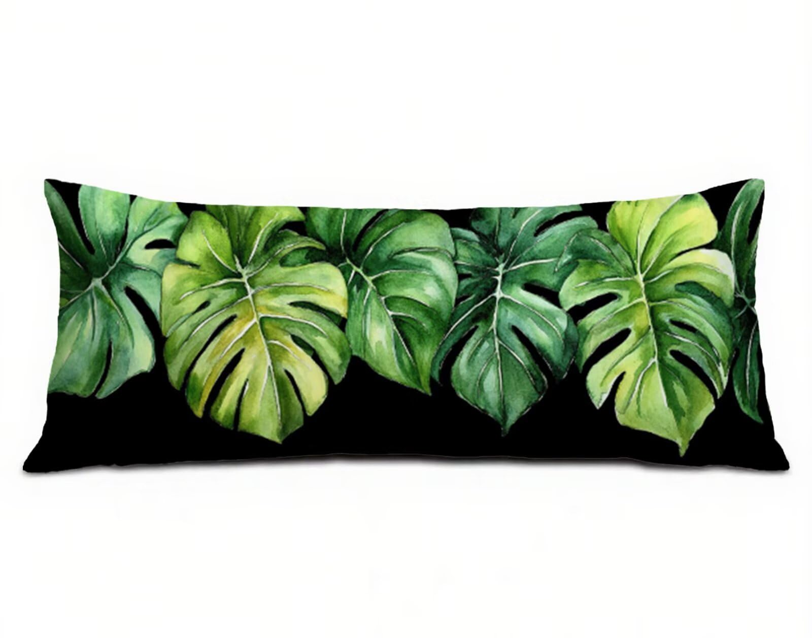 Tropisch Seitenschläferkissen Bezug 60 x 180, Anlage Kissenbezug 60x180 Seitenschläferkissen, Leinen Verbessern Sie Schlafqualität Schwangerschaftskissen für Sofa Deko Weihnachten Geschenk R-2662