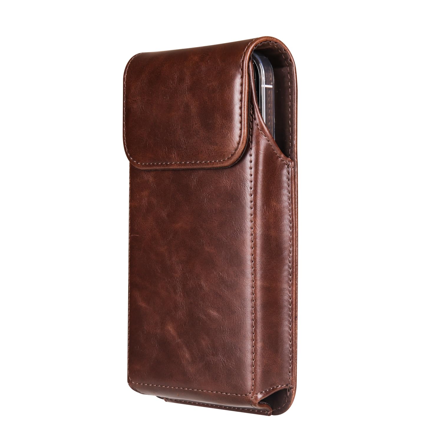 Pochette de Clip Ceinture de Téléphone Portable en Cuir, Etui Ceinture Smartphone Homme, Cuir Sacoche avec Boucle de Ceinture Voyage Housse de Transport Portefeuille Porte-Cartes Coque de Ceinture