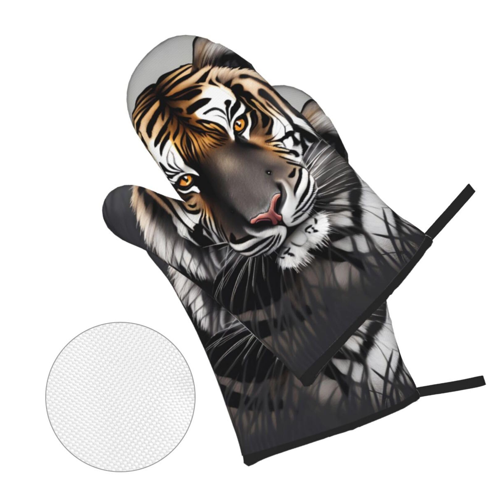 Palmiers Feuilles Mitaines De Four Et Porte-casseroles Ensembles De 4, Coussinets Chauffantser