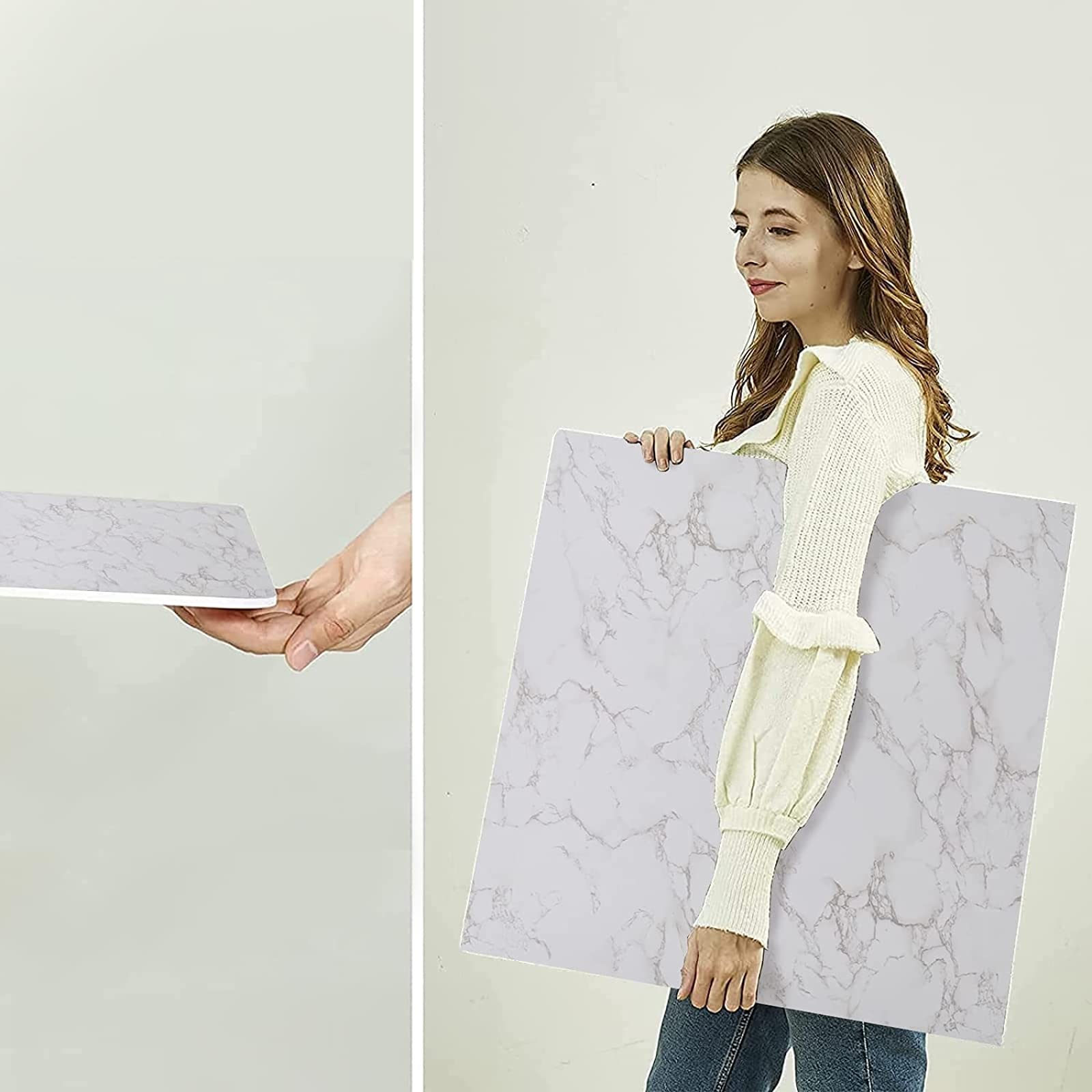 Buy BEIYANG Food Photography Backdrops 24x24 inch Marble Photo Backdrop