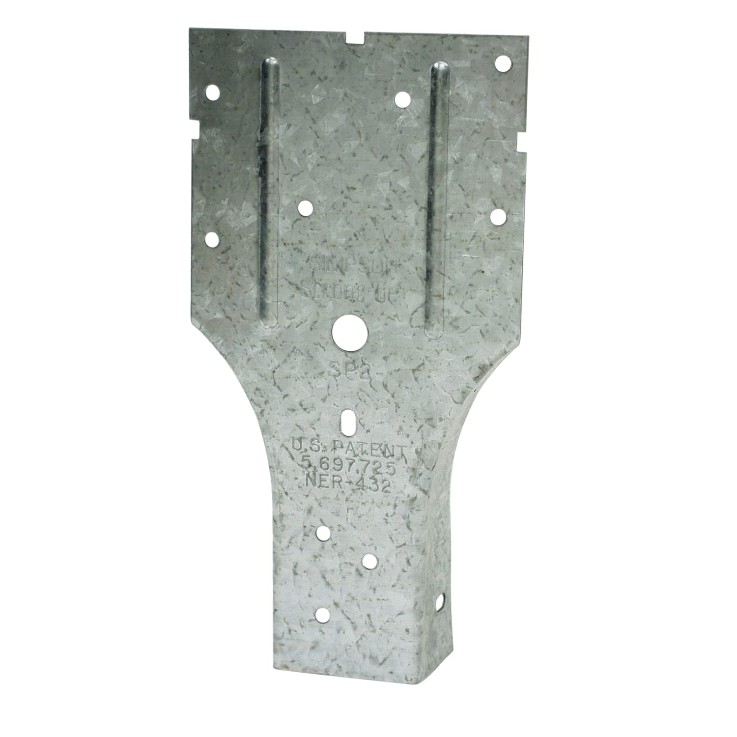 Simpson Strong-Tie SP2 SP 3-1/2-in. x 6-5/8-in. Galvanized Stud-Plate Tie (Pack of 100)