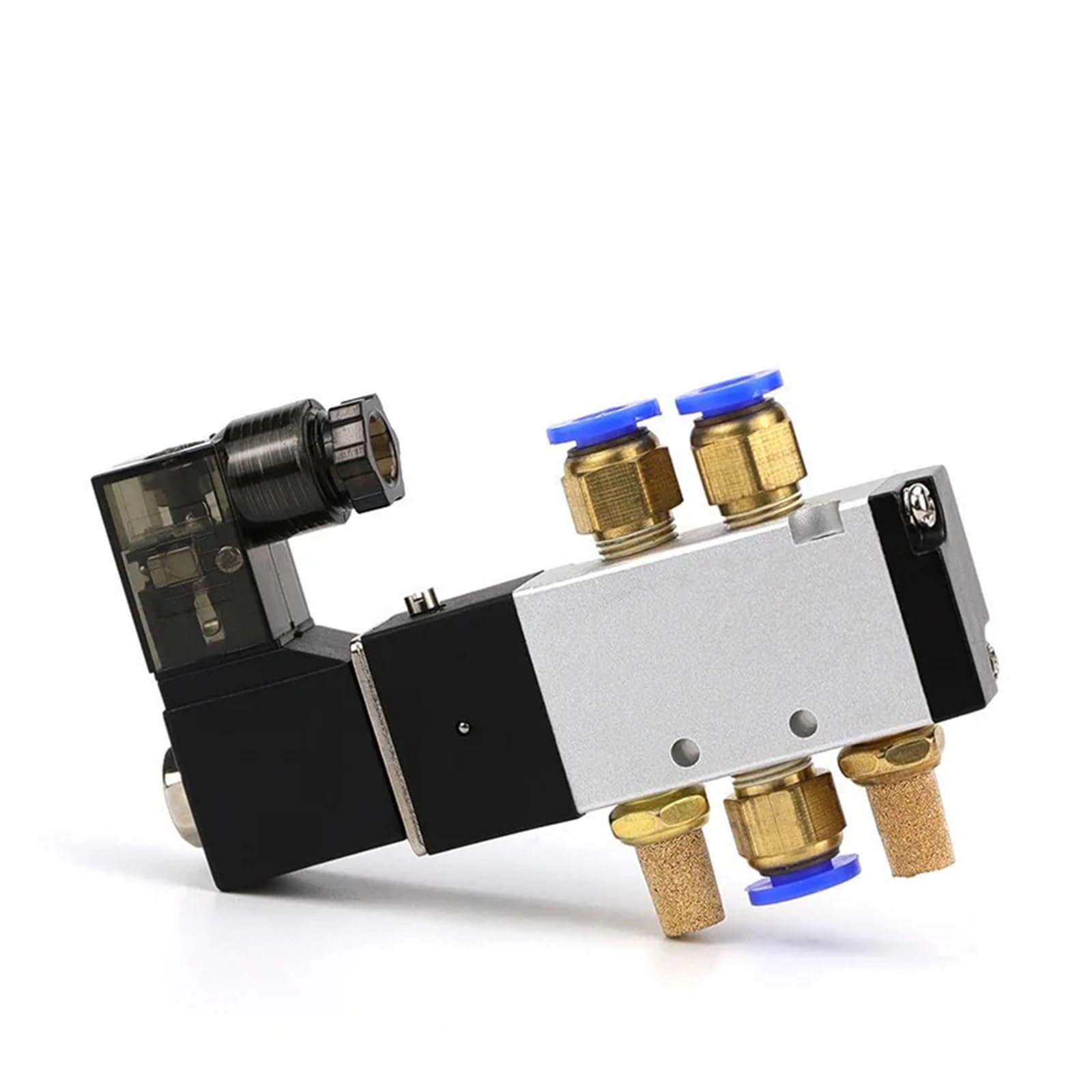 4V110-06 Air 2-Position 5-Wege elektronisch pneumatisch mit pneumatischem Anschluss Magnetventil DC12V DC24V AC220v AC110V AC36V(4V110-06 8MM,DC24V)