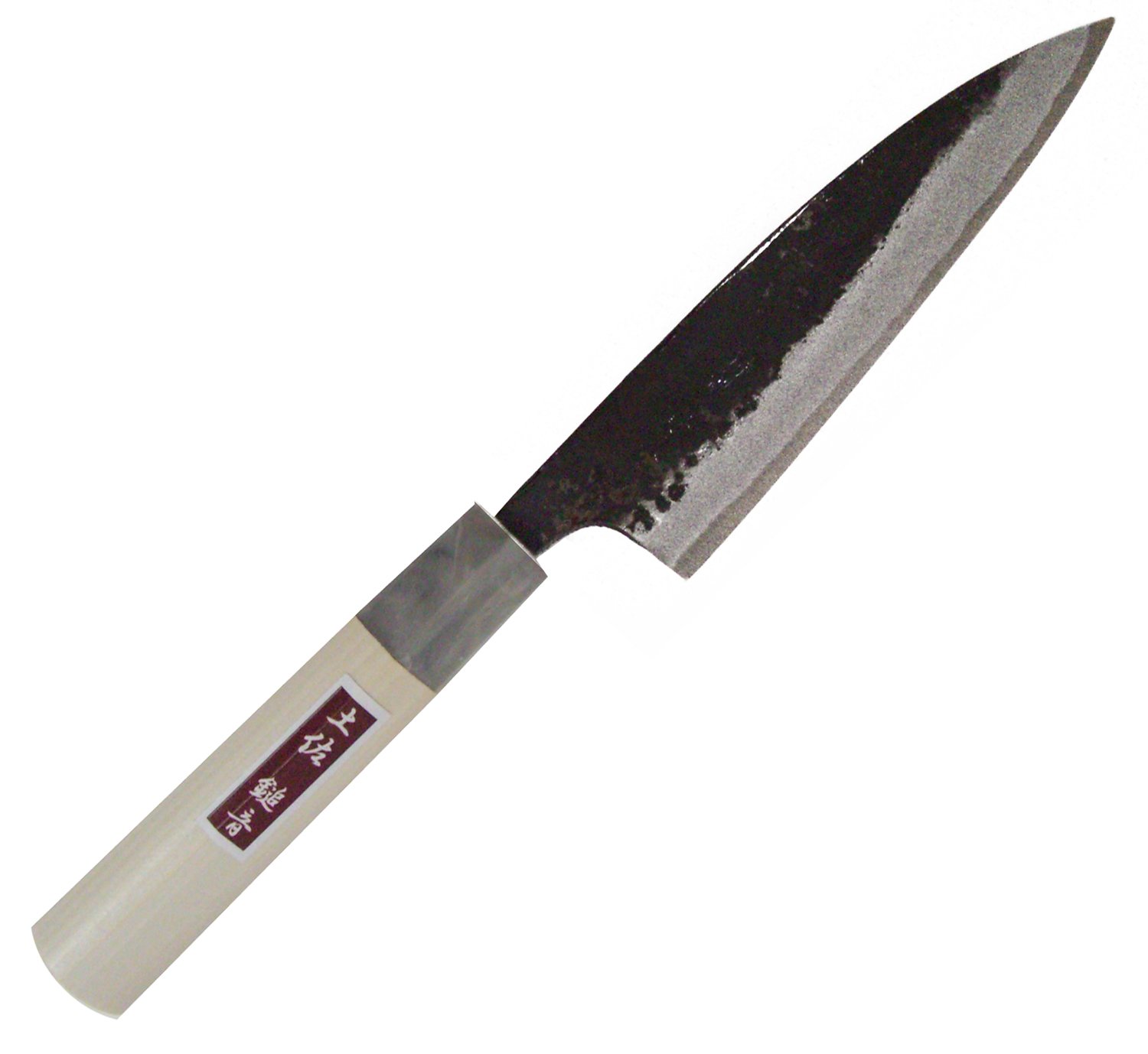 Tosa Knife Distribution Center Tosa Knife Black Hammered Small Yanagi Blade Blue Steel No. 2 4.7 inches (120 mm) : Home & Kitchen