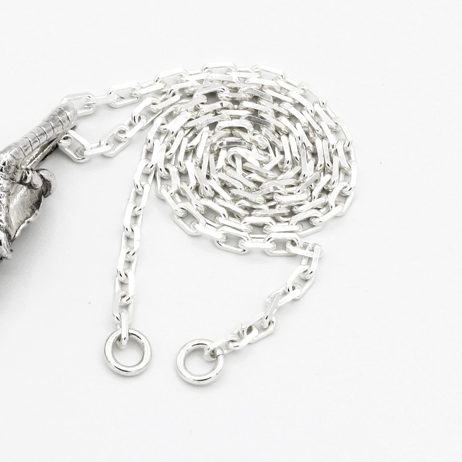 Amazon | シルバー925 太角チェーン 丸カン付き 銀 フリー SILVER 925 