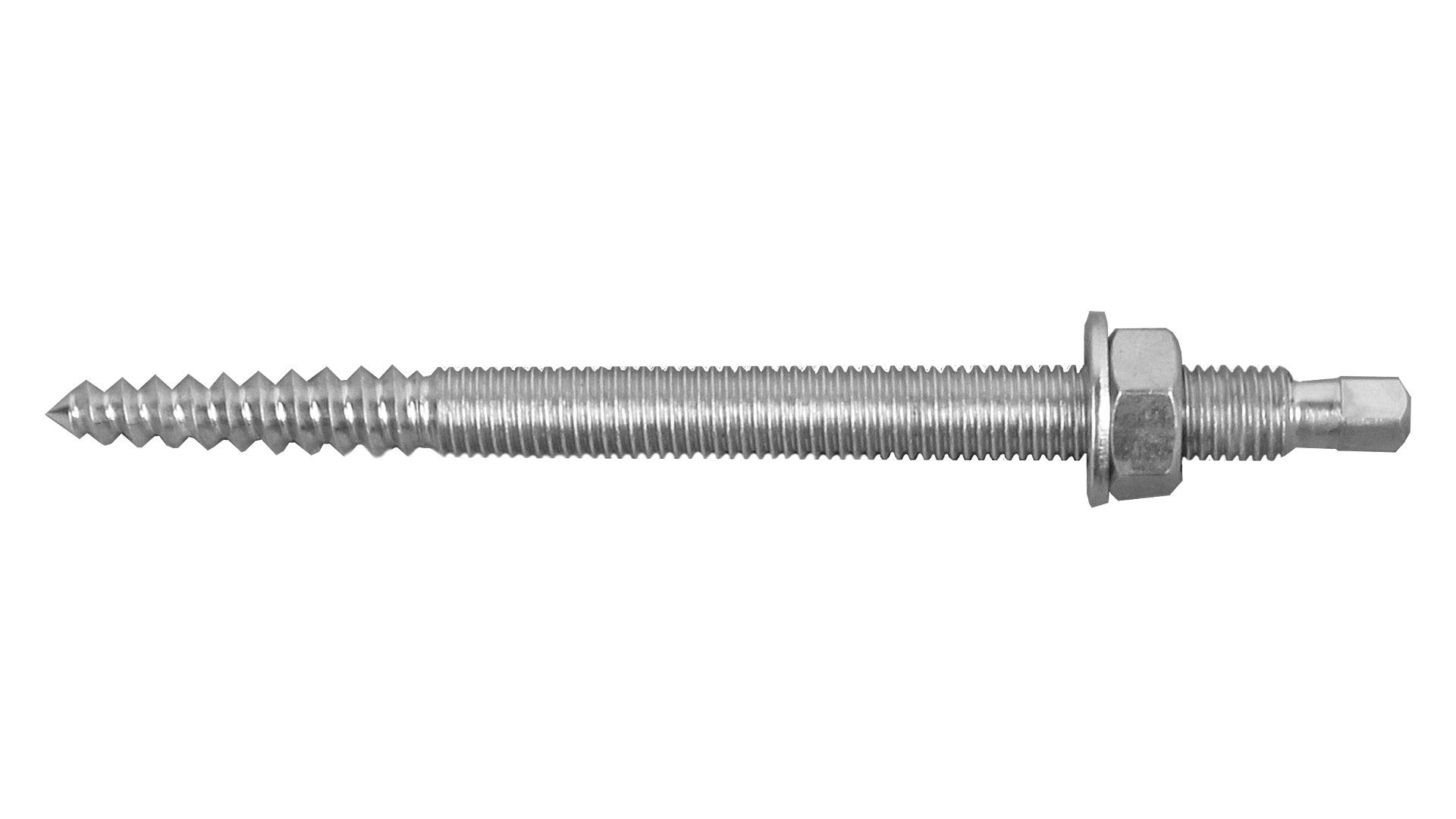 Stubai 510303 Woodcarver's Screw with Hexagonal Nut, Silver, 200 mm
