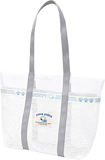 ラバーメッシュ ワイドトート WH スヌーピー