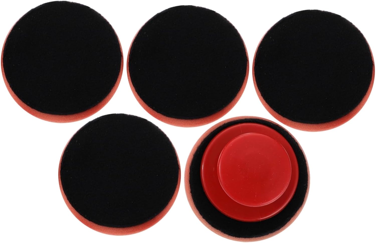 5Pcs Car Wax Applicator Kit with Ergonomic Handle Microfiber Polishing Pads for Waxing and Buffing Suitable for All Coat Paints Easy to Clean and Reuse