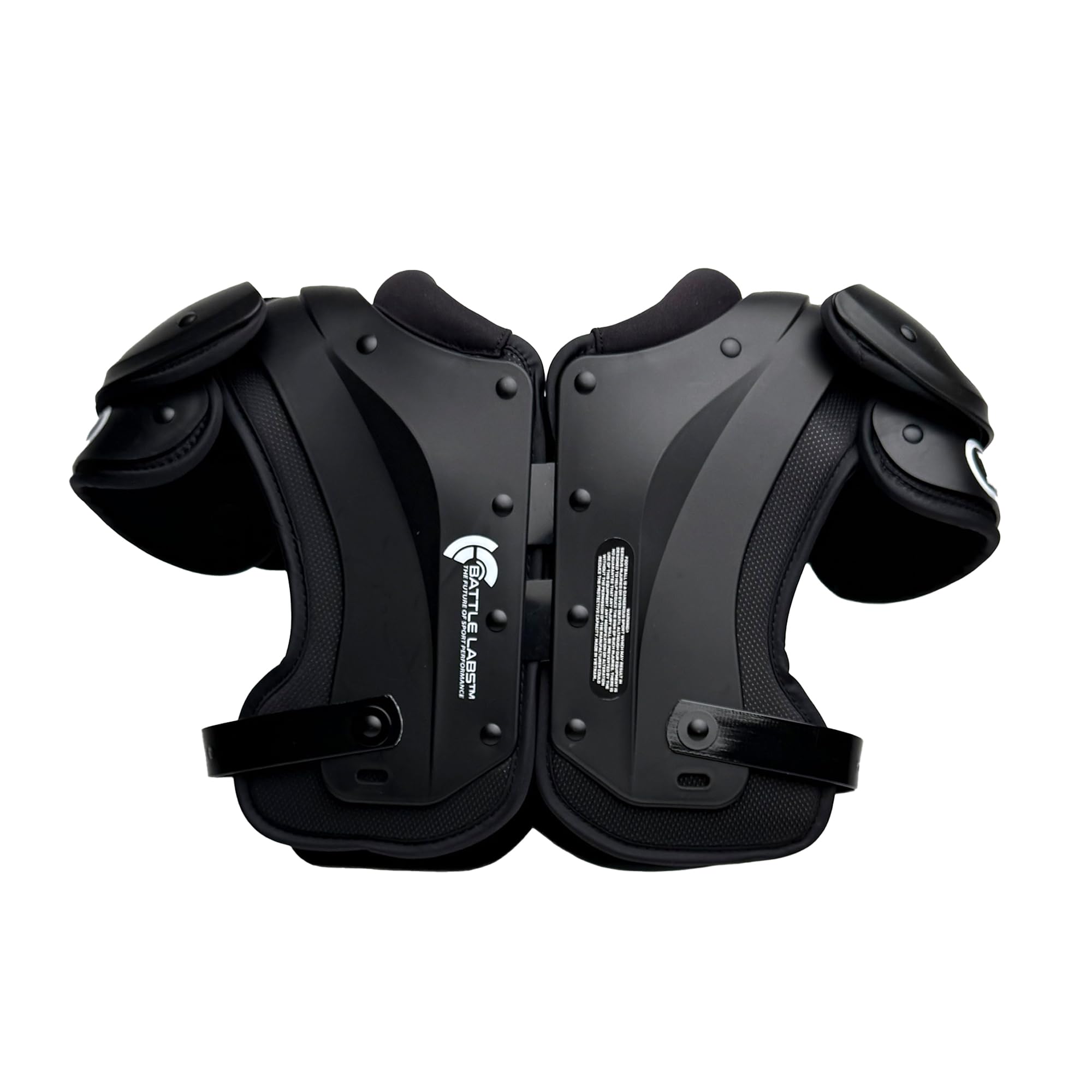 Battle Sports Phantom Football Shoulder Pads, Youth Size, Lightweight Design with Impact Protection (Youth Medium)
