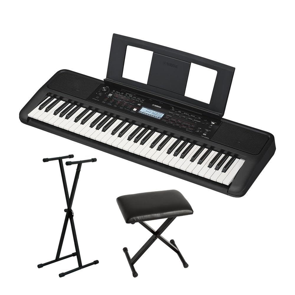 Amazon | YAMAHA PSR-E383 キーボード 61鍵盤 スタンド・イスセット 